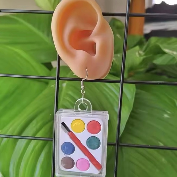 Artist Earrings Paint Brush Earrings - Picture 4 of 5